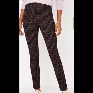 Curvy Side Zip Skinny Pants In Plaid